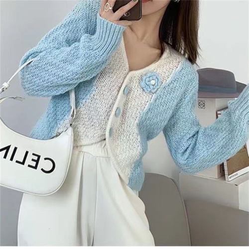The laid-back style loose, casual and versatile sweater jacket is a new fashion hooded knitted cardigan for women in the autumn and winter of 2022 pic 2
