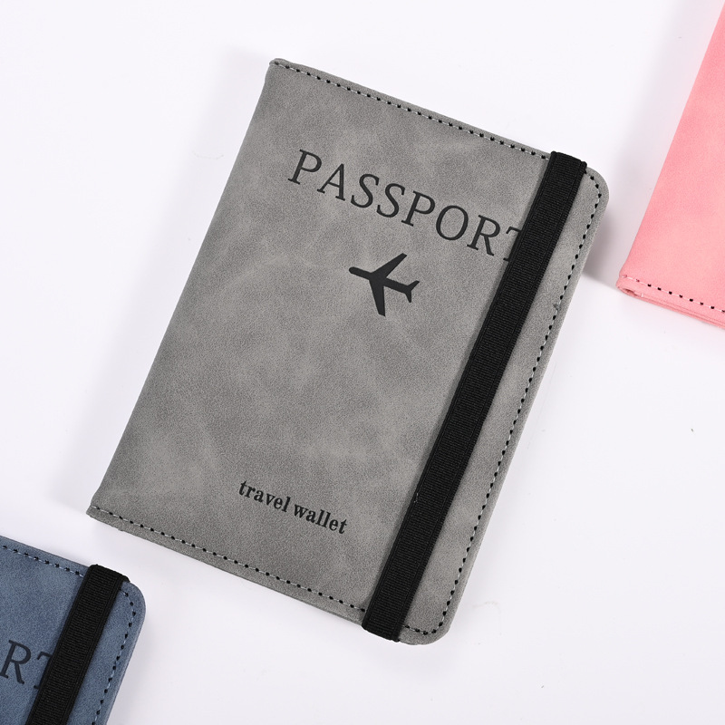 国境を越えたアマゾンの肌感pu革ストラップパスポートクリップ海外旅行RFID航空券パスポートバッグ|undefined