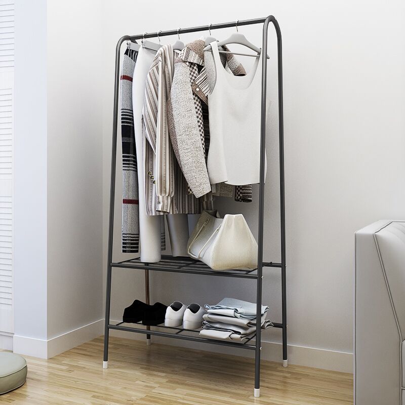 Iron Tripod Floor-standing Clothes Hanger Metal Triangle Clothes Rack Storage Rack Storage Rack Bag Rack Wholesale