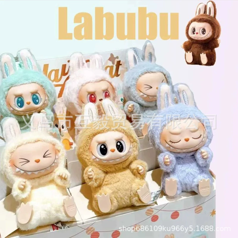 Высококачественная виниловая кукла Labubu первого, второго и третьего поколения, плюшевая кукла, детские игрушки, модные офисные игрушки ручной работы