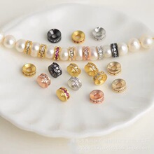 18K����ɫ΢��ʯ�Ȧ�����ֹ� diy����朴����Ƭ�Ʒ����