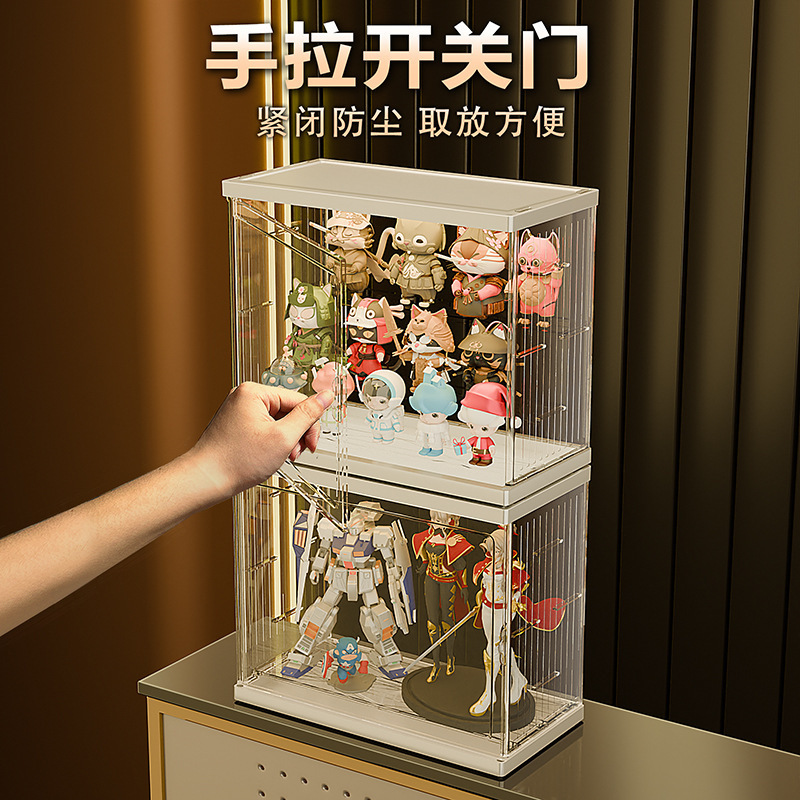 ブラインドボックス公仔収納展示棚透明防塵レゴ手作り置物展示棚泡マット展示箱|undefined