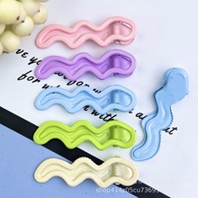 无痕亮面马卡龙漆虫虫夹星星夹爱心鸭嘴夹发饰一字边夹刘海夹配件
