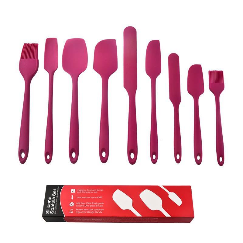 9 piezas de herramientas de horneado de raspador de crema casera raspador de mantequilla raspador de barbacoa cepillo de aceite para ensalada 5 piezas de pala