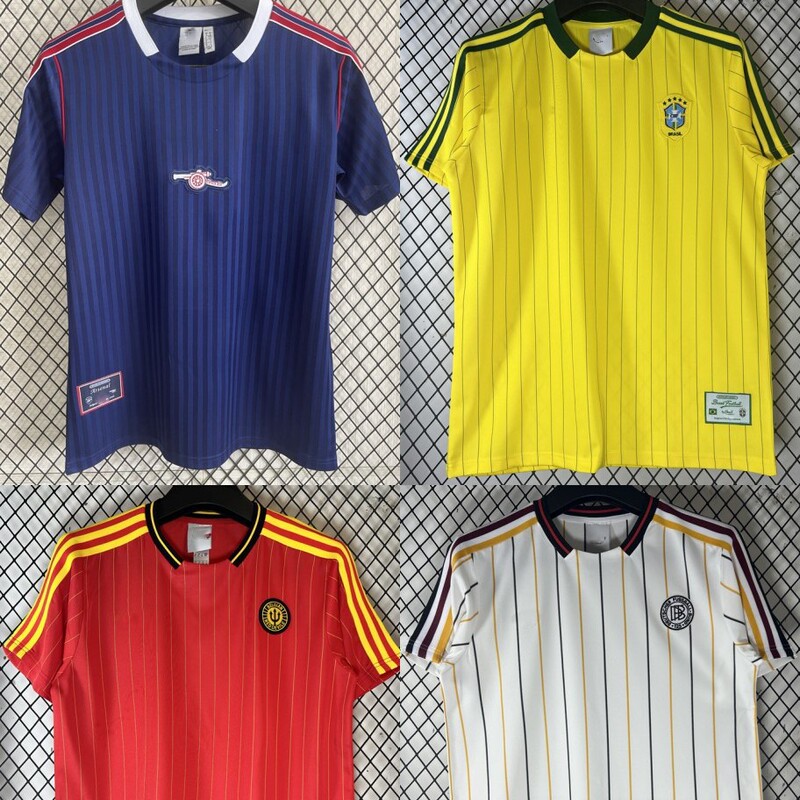 Directly supplied by the manufacturer, new wholesale vintage German Arsenal and Brazilian Real Madrid high-quality casual sports T-shirts and football jerseys Directly supplied by the manufacturer, new wholesale vintage German Arsenal and Brazilian Real Madrid high-quality casual sports T-shirts and football jerseys