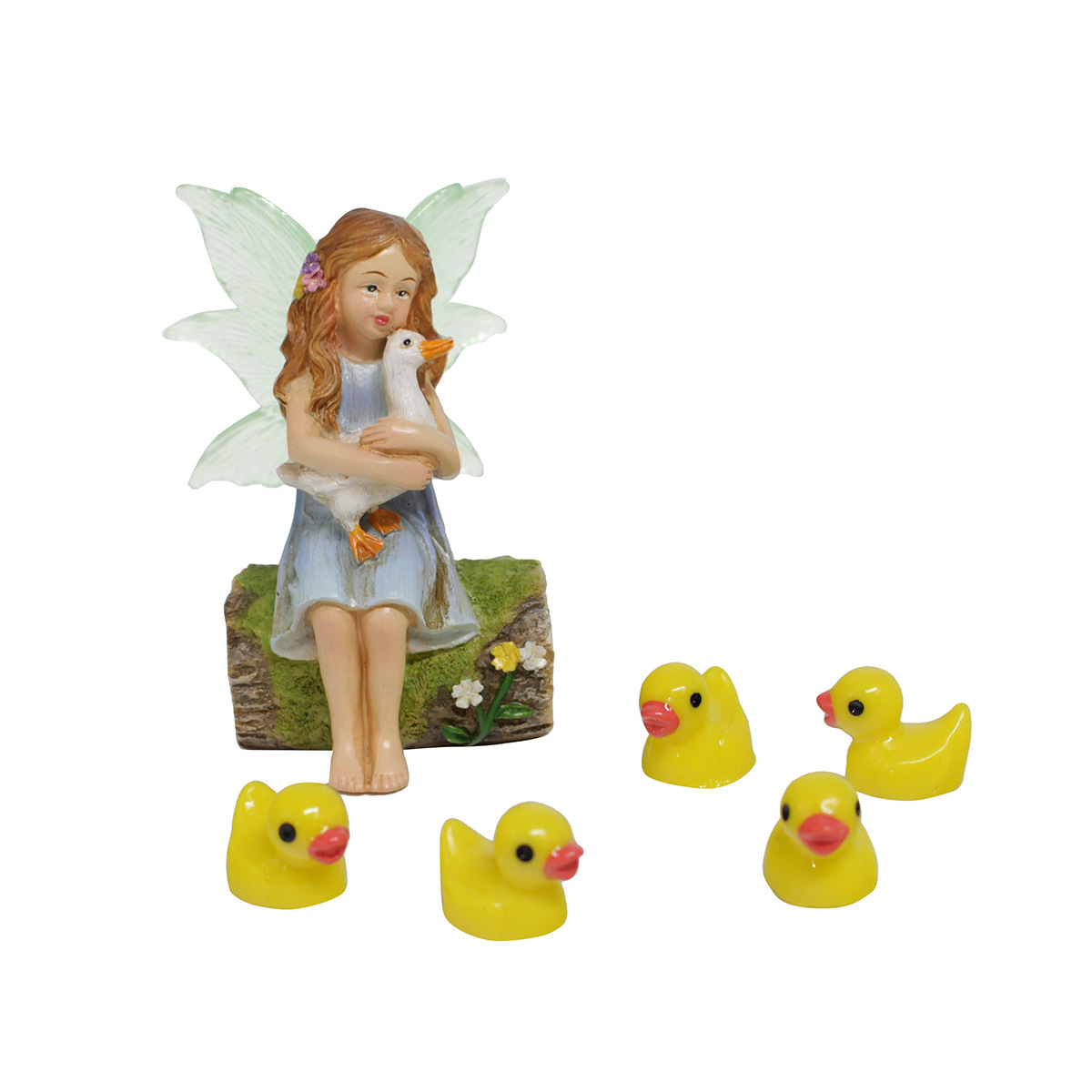Creative courtyard balcony gardening luminous fairy decoration gift home simulation resin duck decoration ornaments