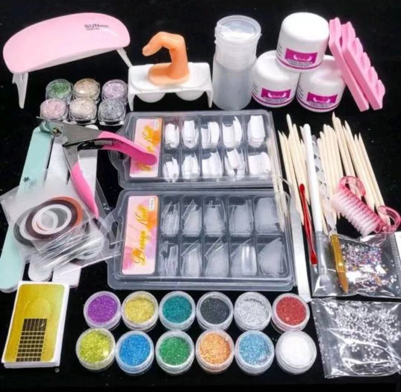 アマゾンセット クリスタルパウダー クリスタルリキッド ホワイト フレンチネイル 12色 グリッター練習セット ベースジェルシール|undefined