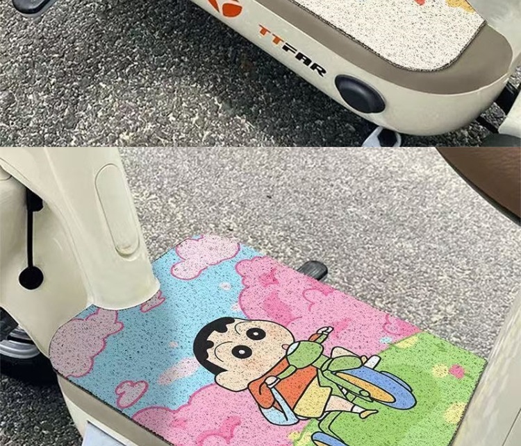 Customized Electric Scooter Cartoon Foot Pads, Custom-Made Wire Loop Pedal Mats, Electric Scooter Dust Removal Pedal Mats, Bring in Wealth and Treasure Cat
