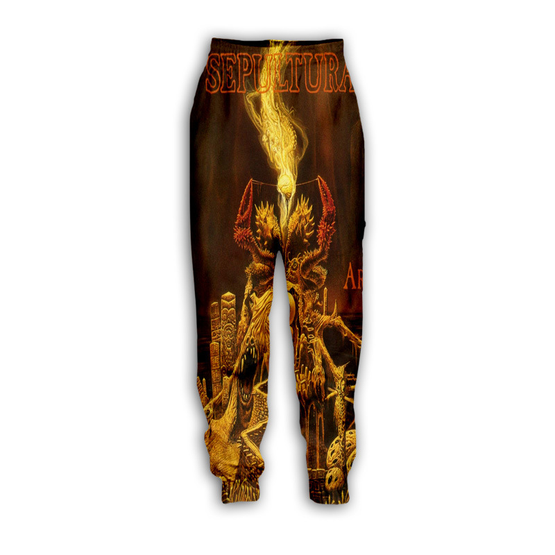 New SEPULTURA Y2k Pants with 3D Printing Men's Sports Pants Hooded Casual Fashion Sports Straight Jogging