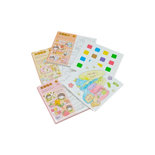 Cartoon children's watercolor picture book kindergarten baby coloring book water coloring book watercolor coloring polyester book wholesale