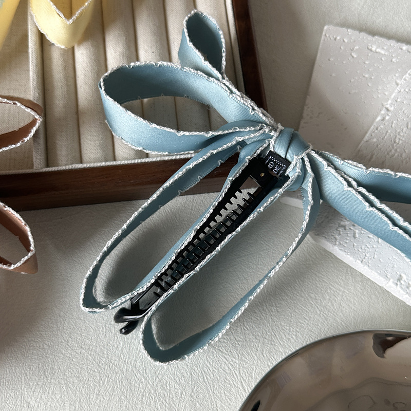 38g Weight Hair Clip Hair Accessories Type 1 Piece Quantity Casual, Holiday, Daily Occasion Cloth Material Bow Knot Pattern All Seasons Season Women's Gender Elegant, Sweet Style Elegant Sweet Women's Bow Knot Cloth Hair Clip 5