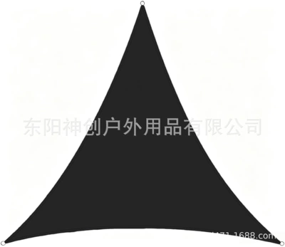 canopy, balcony camping sunshade, Avtomobil yan çətirləri - black-equilateral-triangle-2x2x-2m