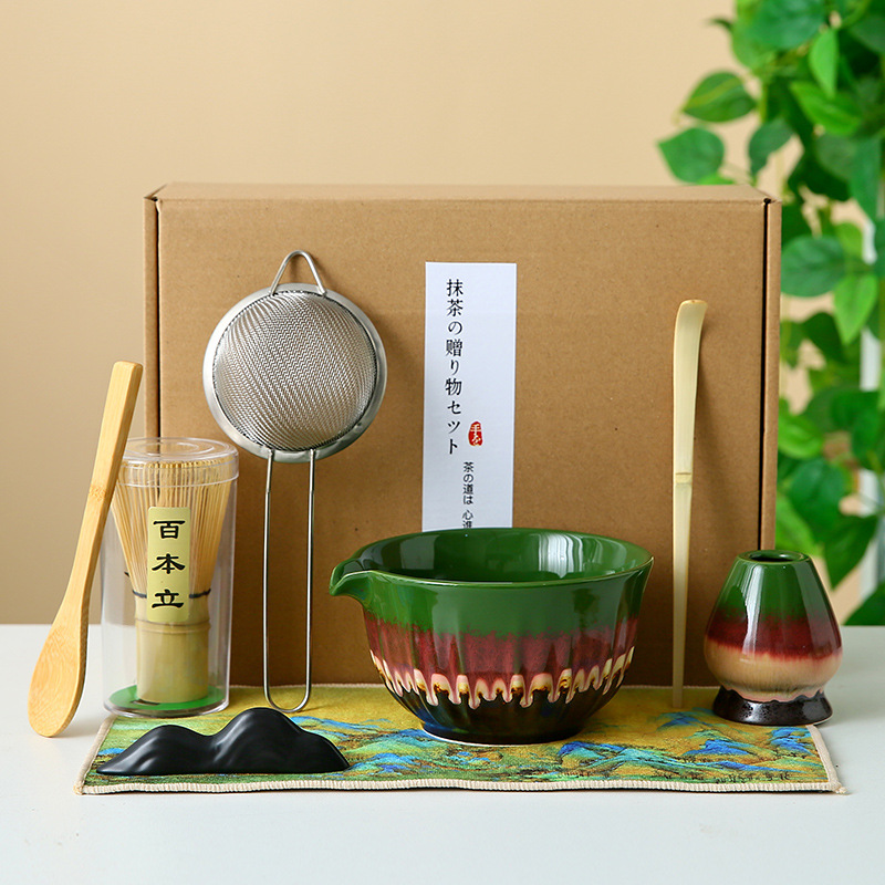 Transfronterizo exclusivo para el set de té Matcha japonés caja de regalo de té Matcha cepillo de té de 100 libros de té Matcha de la dinastía Song