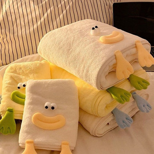 Ugly, Cute and Good-Looking Cartoon Towel, Soft, Water-Absorbent and Quick-Drying, Household Couple Student Dormitory Face Wash Towel