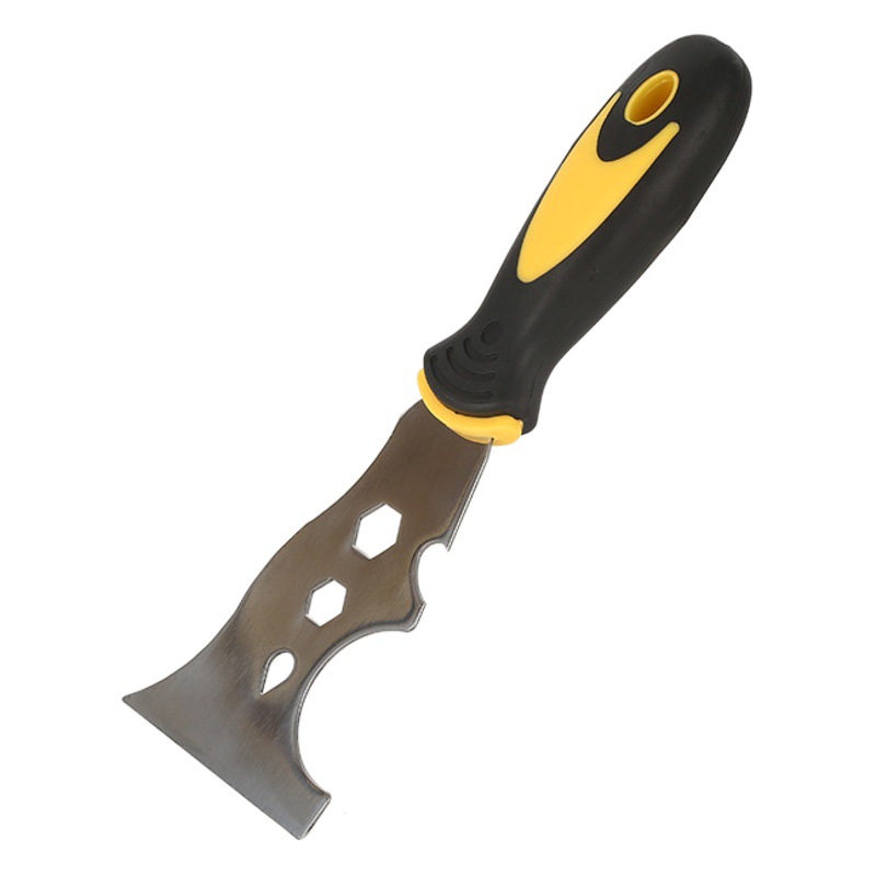 Raspador de limpieza, raspador de pisos, venta al por mayor transfronteriza, raspador de masilla multifuncional de 3 pulgadas de grosor, espátula de acero inoxidable para raspar pisos.
