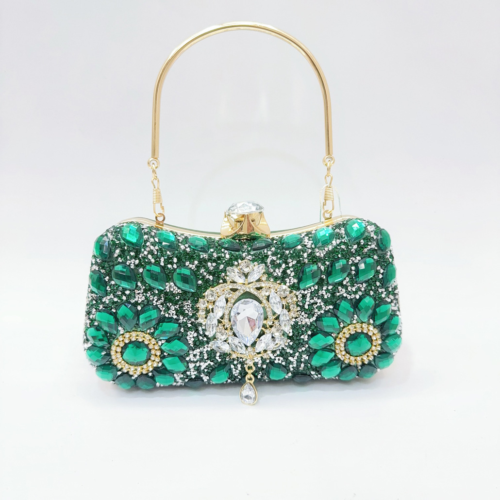 360g Weight Polyester Lining Material Lock clasp Closure Type Top Handle Strap Type Evening Bag Bags Type Holiday, Party Occasion Polyester Material Solid Color Pattern All Seasons Season Women's Gender Diamond Design Elegant, Vintage Style Style Square Shape Small Size Polyester Solid Color Square Evening Bags 7