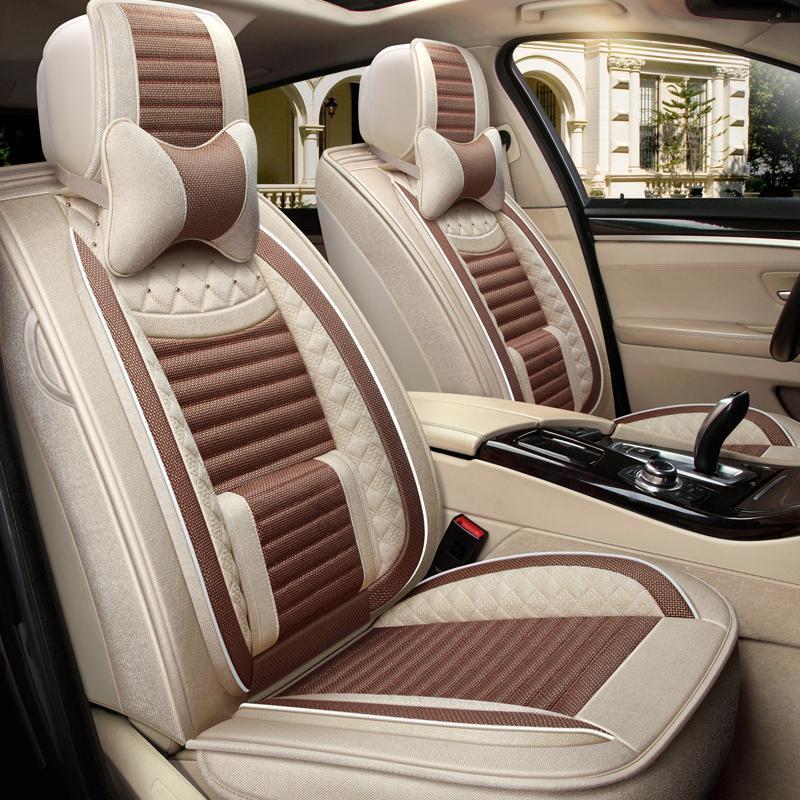2022 CHANGAN CS55PLUS 좌석 쿠션 블루 고래 버전 린넨 카시트 쿠션 사계절 유니버설 시트 커버 완전히 둘러싸여
