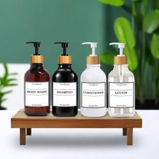 500ml plastic shampoo shower gel lotion press-type sub-bottle thickened empty bottle with ring