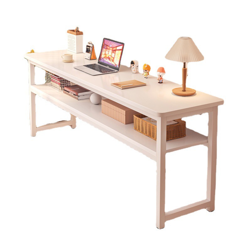 Escritorio de computadora dormitorio de niñas en casa mesa larga simple de alquiler contra la pared mesa larga mesa de trabajo balcón escritorio estrecho