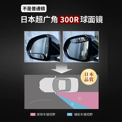 Ultra-Wide-Angle Reversing Aid, Large field of view rear view auxiliary mirror
