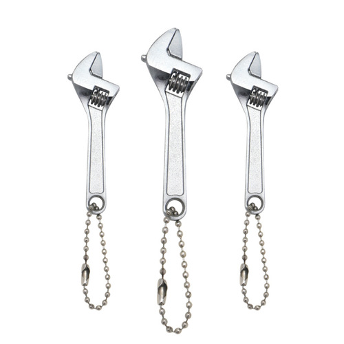 Mini adjustable wrench 2.5-inch electroplating electrophoresis 4-inch adjustable wrench black phosphating treatment convenient hanging jewelry