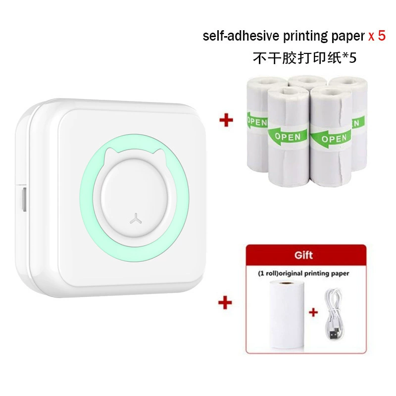 Mini Handheld Printer C15, Bluetooth thermal mobile printer, compact portable