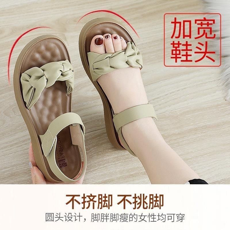 2026 primavera nueva sandalias de playa casuales de suela gruesa sandalias velcro suaves sandalias adelgazantes sandalias para mujeres