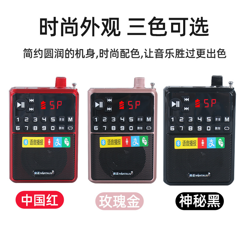 Jinzheng Y6 Bluetooth Plug-In Card Multi-Function Loudspeaker for the Elderly, Theater Machine, Audio Playback, Tour Guide Teaching