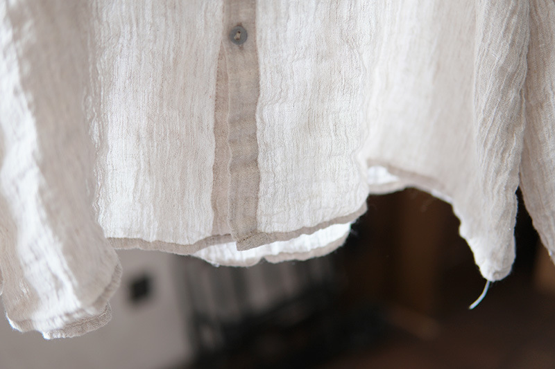 276 Color-woven Linen Breathable And Non-transparent Hand-embroidered Thread Sun-protective Shirt Jacket Women's Top_ecoleips.com