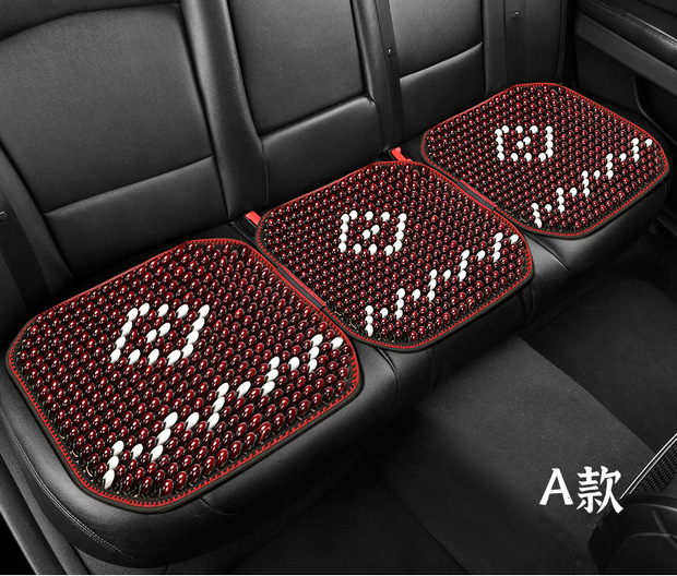 Car Cushion Summer Cool Mat Wooden Beads Ventilated Seat Cushion Summer Breathable Four Seasons Universal Van Seat Cushion