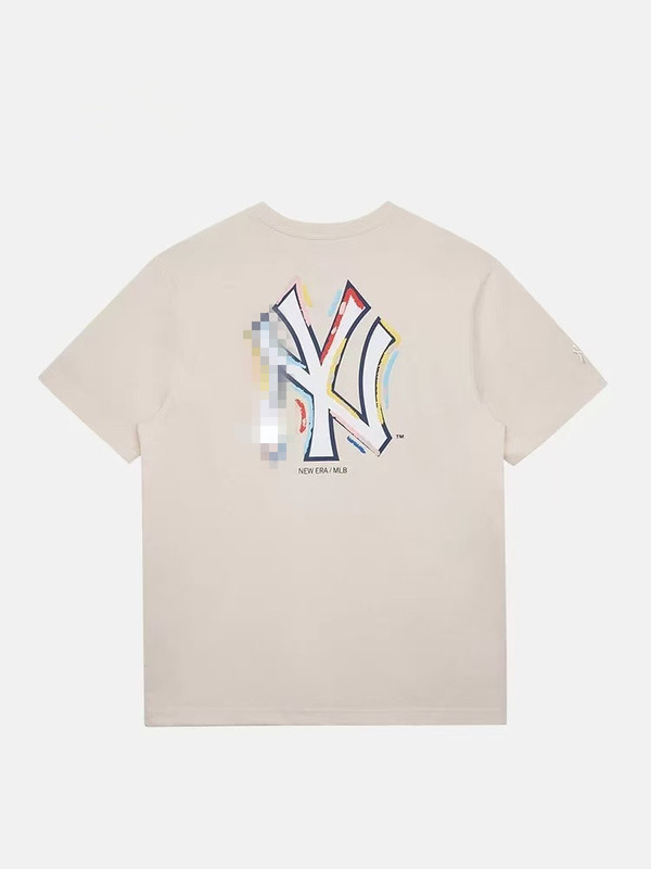 NewEra New Era 25 新作 Tシャツ カラーロゴ トレンドブランド MLB 半袖 M ホーム Tシャツ NY トップス ハイバージョン バッチ|undefined