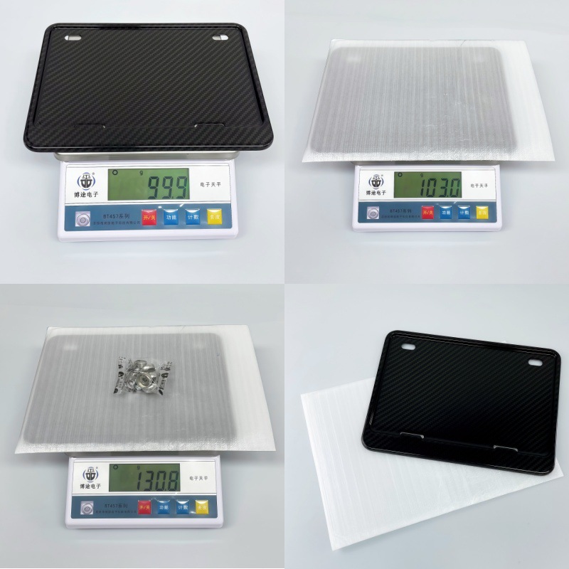 Genuine carbon fiber motorcycle license plate frame, license plate protector, advertising sign frame, and vehicle number plate frame for modification