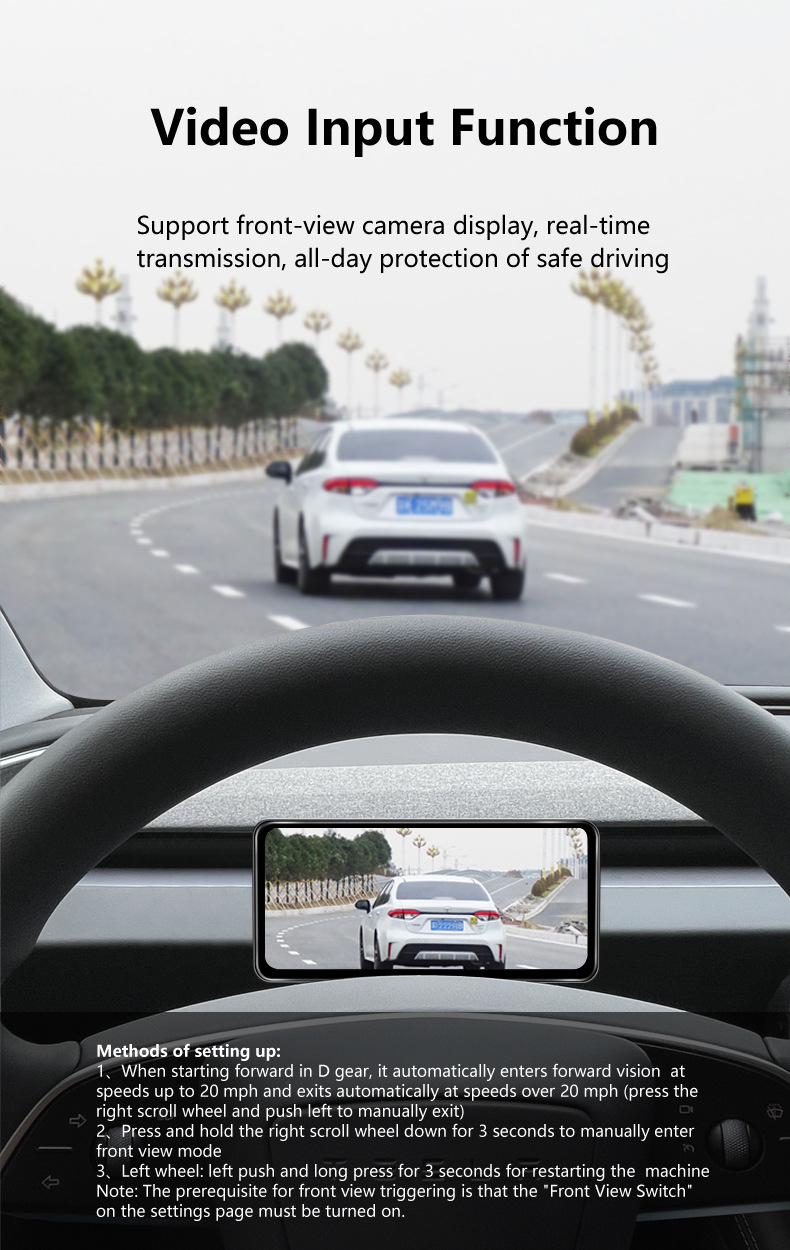 Applicable to Tesla 2024 Rejuvenation New Model3/Highland model3 LCD Instrument Screen