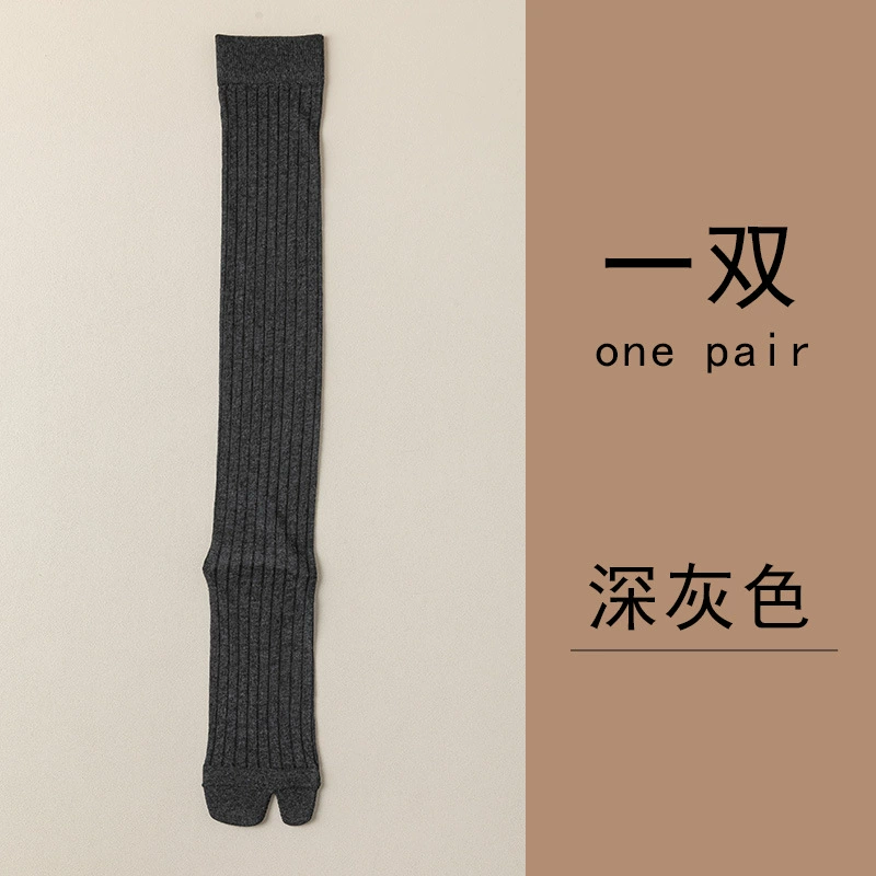 Split-Toe (Tabi) Calf Socks, Women's Summer Mesh Knee-High, Cotton Blend, Size 35–40