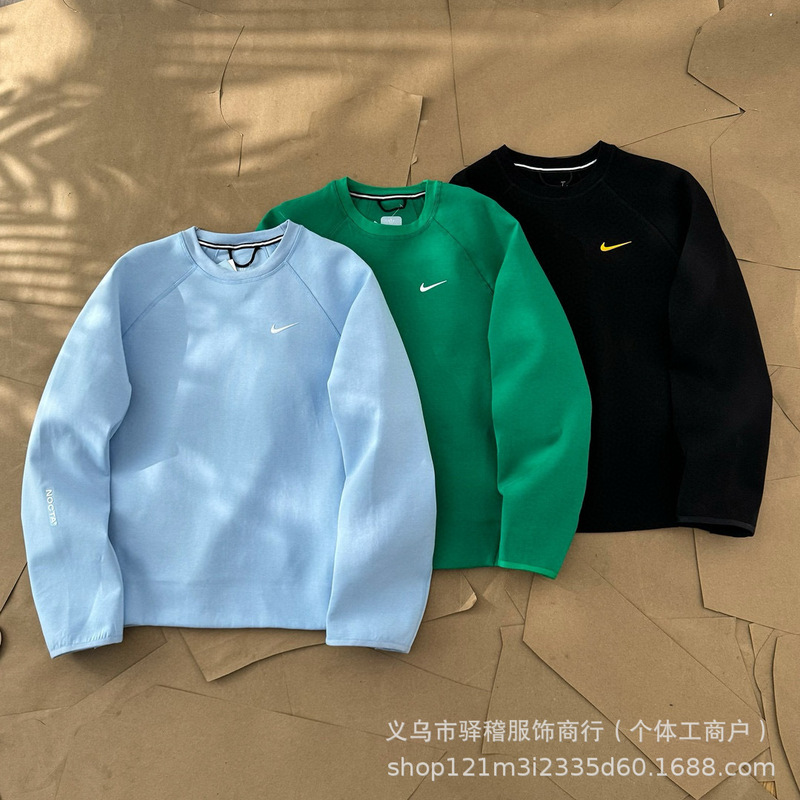 Men's Sweatshirt Autum Nk Silicone Small Label Nocta Asian Version Logo Printed Letters Casual Sports Round Neck Sweatshirt