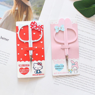 Cute cartoon KT melody eyebrow scissors wholesale stainless steel eyebrow scissors paint stainless steel eyebrow scissors