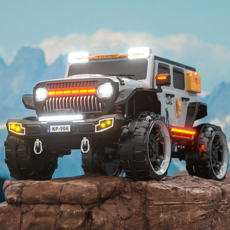 Children's electric Jeep Wrangler off-road car, remote control toy for boys and girls, can be ridden by adults, four-wheeled children's car