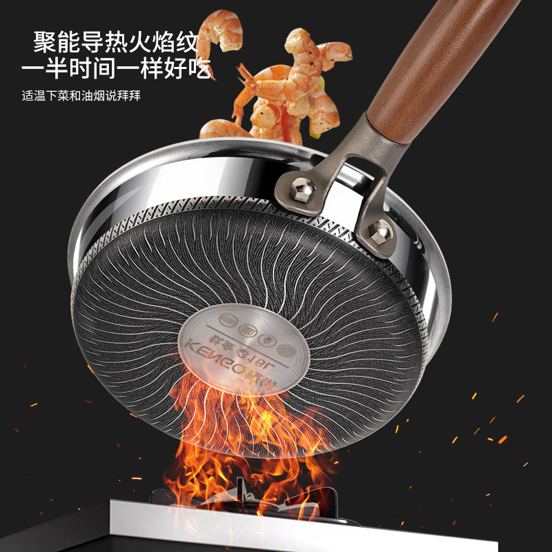 316 de acero inoxidable pequeña sartén mini sartén de huevos sartén antiadherente sin recubrimiento para bebés alimentos suplementarios sartén