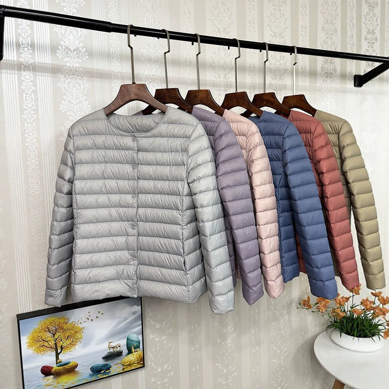 Dual-use ultra-light warm down jacket for women, short style, 90% white duck down, slim fit for petite figures, lightweight and packable Dual-use ultra-light warm down jacket for women, short style, 90% white duck down, slim fit for petite figures, lightweight and packable