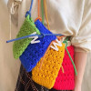 Knitted shoulder bag, woven small bag