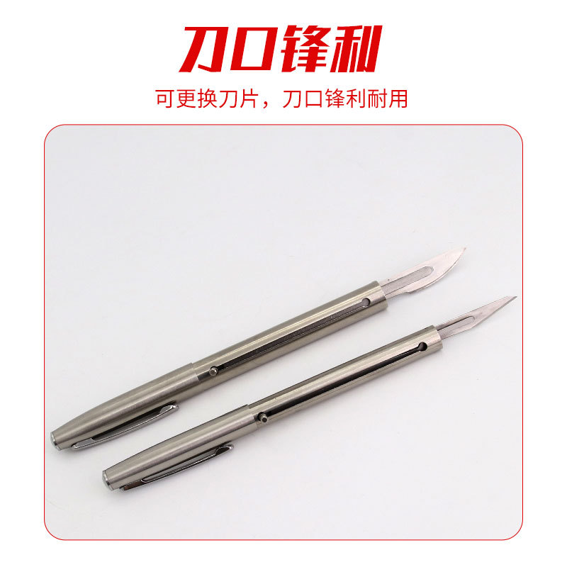 Cuchillo de castración de bolígrafo pequeño y grande para cerdos cuchillo de castración de cerdo de acero inoxidable herramientas veterinarias para animales herramientas de castración de cerdos