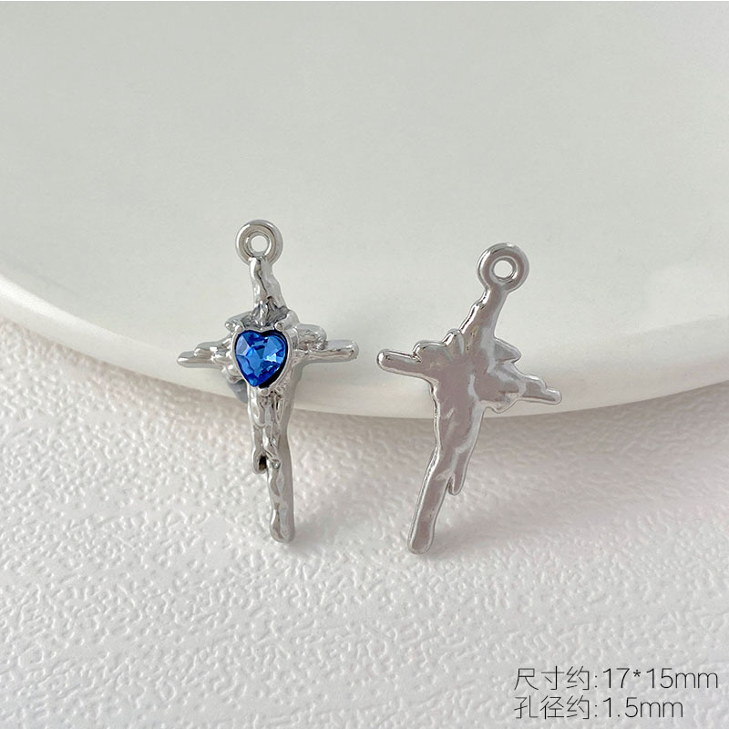 ダークスイートクールスタイルペンダントコレクション愛の十字架の羽 DIY ネックレスイヤリングブレスレットジュエリーアクセサリー|undefined
