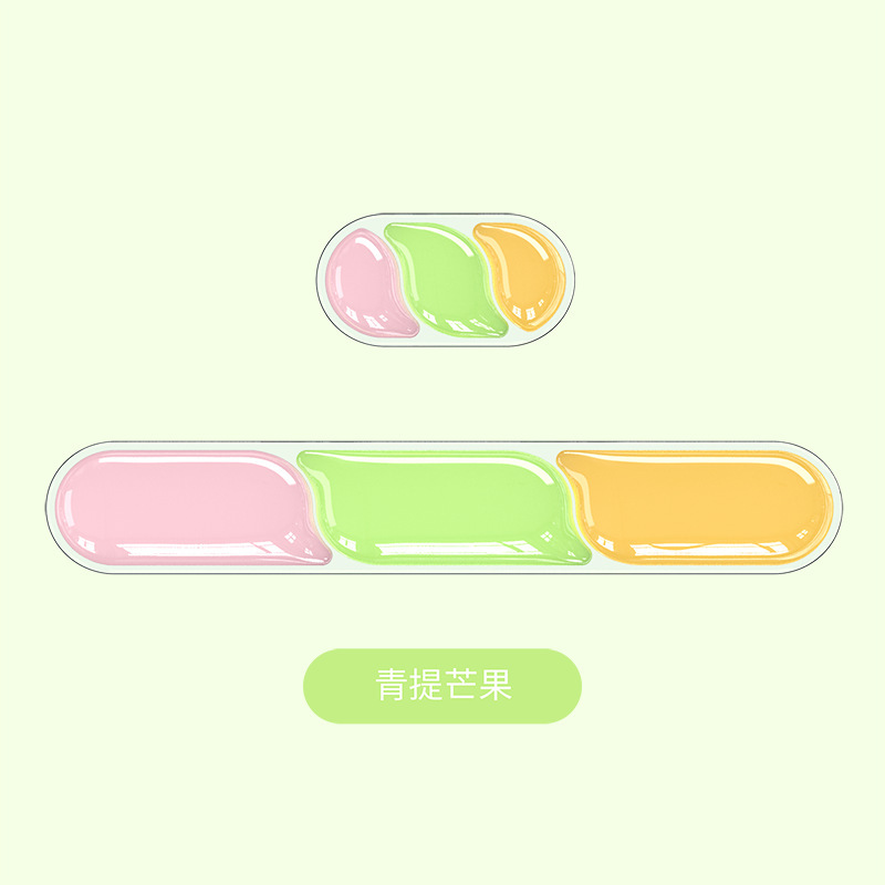 夏さわやかなクリスタル透明マウスパッド透明リストパッドシリコンマウスパッドオフィスキーボードパッドクロスボーダーホットスタイル|undefined