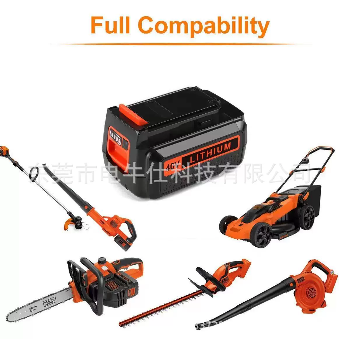 Подходящий аккумулятор из лития для электроинструмента BLACK&DECKER 36/40V LBX2040 (фабричный)