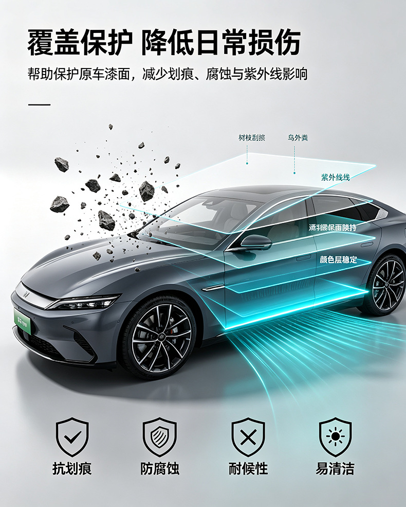Carlas Car Color Change Film Tpu Car Wrap Liquid Metal Gun Gray Paint Protection Sun Protection Waterproof Safety Explosion-Proof