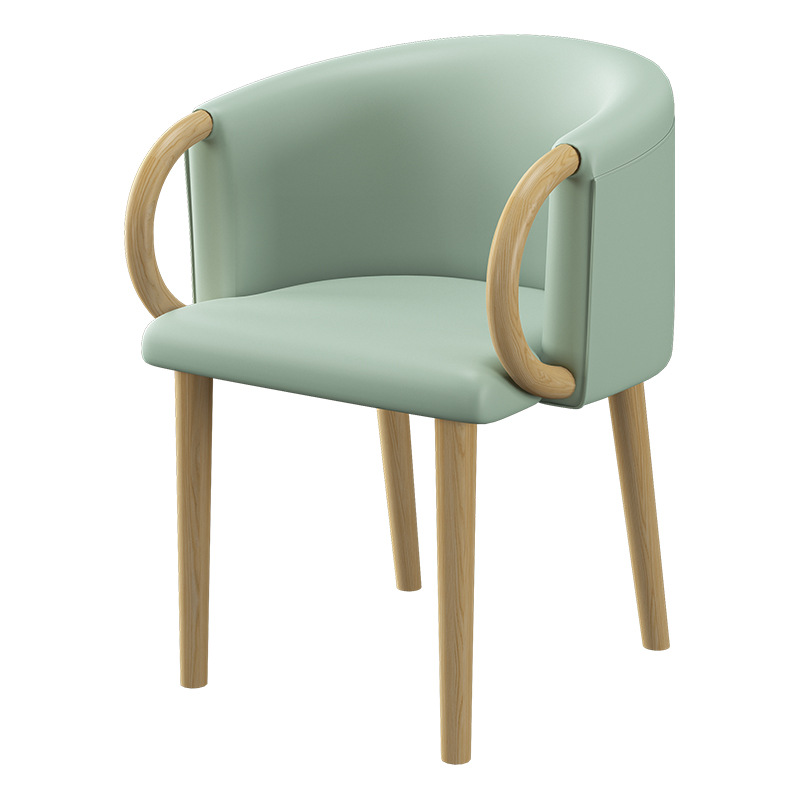 Silla semicírculo (cuero verde)