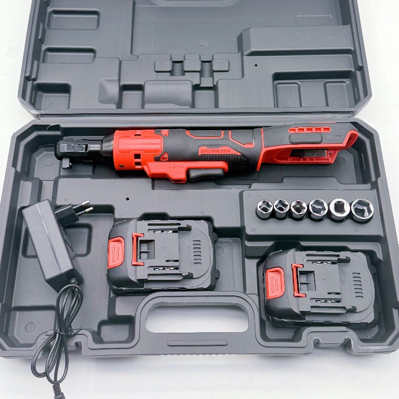 Cross-border 90-degree right angle electric wrench rechargeable truss special auto repair large torque lithium battery ratchet wrench