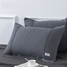 一件代发纯棉一对单条枕巾防脱落全棉纱布带扣防滑不脱落枕头巾