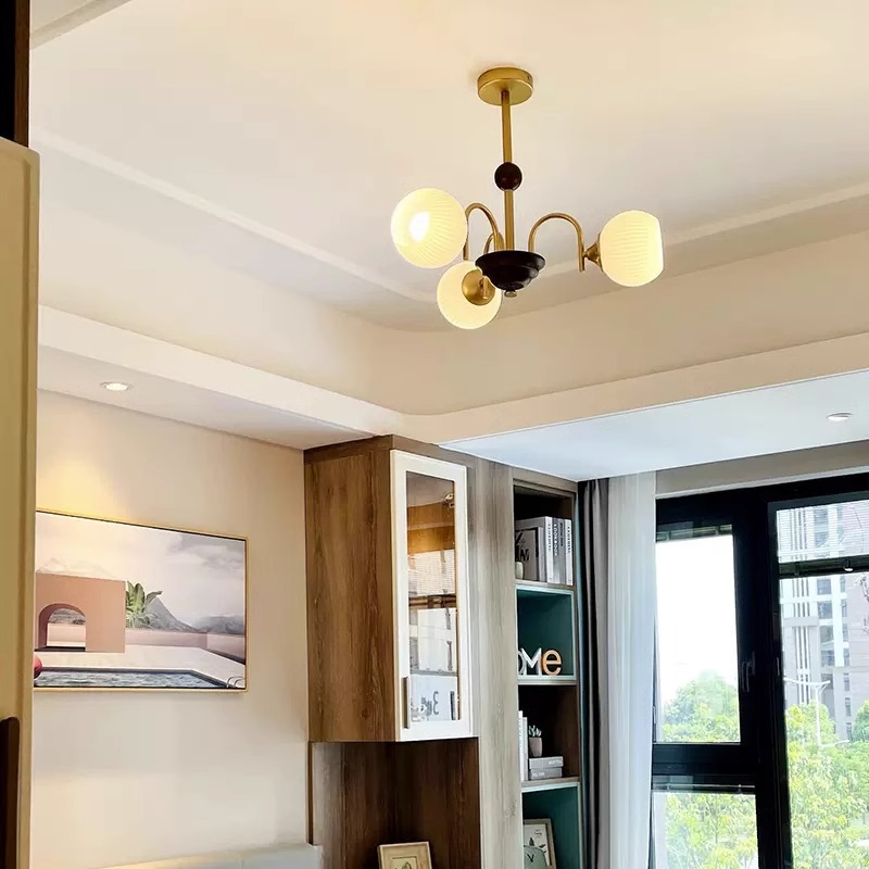 Lámpara de la sala de estar nórdica, luces de comedor de frijoles mágicos de estilo italiano, luces de habitación de dormitorio Bauhaus modernas y medievales