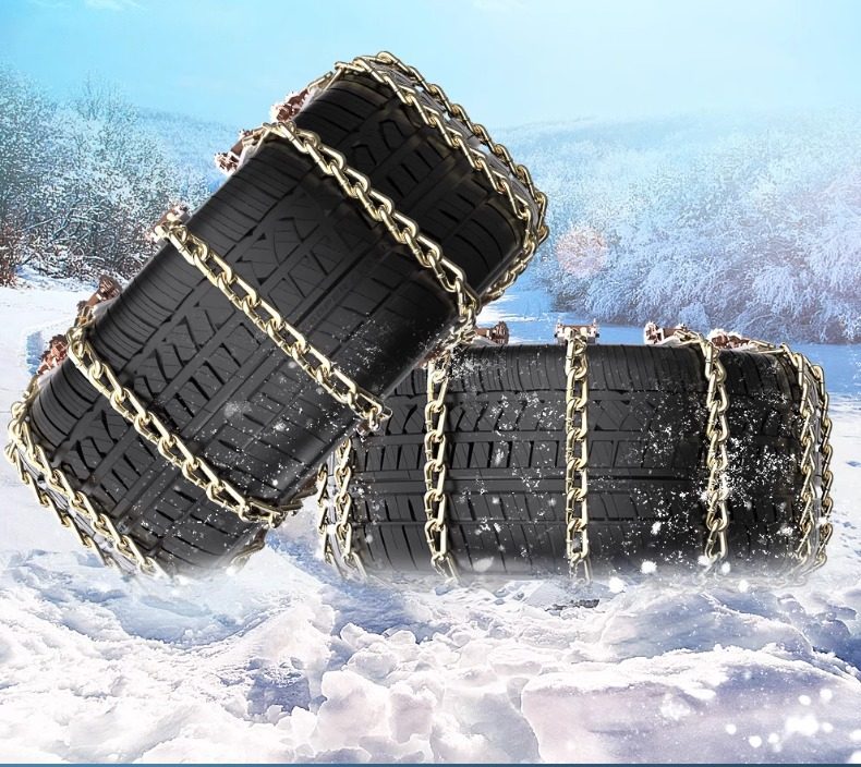 Car Anti-Skid Chains for Suvs, Extra Thick Universal Type for Small Cars and Off-Road Vehicles, Do Not Damage Tires in Winter Snow